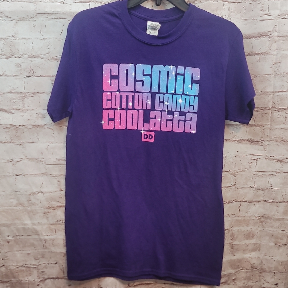DUNKIN DONUT cotton candy tee shirt small new without tags